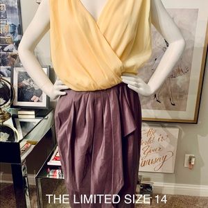 The Limited colorblocked ruffle dress
